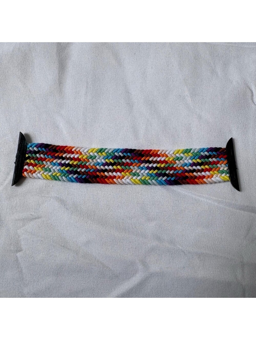 Apple Watch Band 42/44/45/49mm Rainbow Braided Elastic Stretch NWT